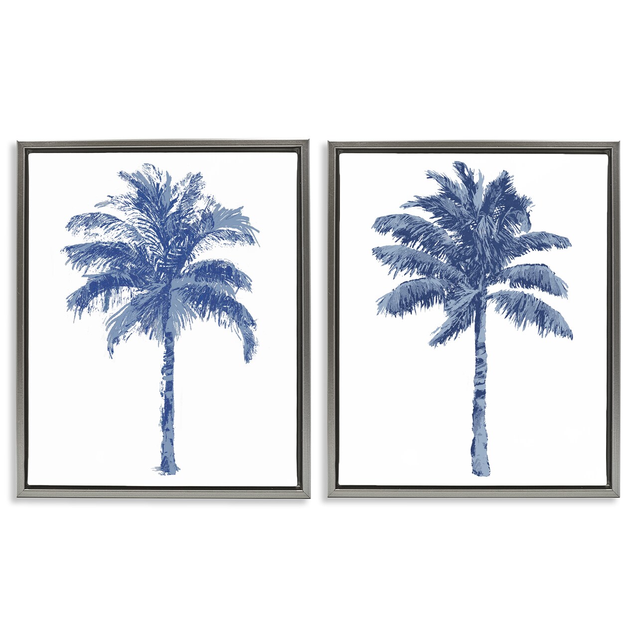 Stupell Industries Modern Brushed Palm Trees 2pc Floating Frame Set By Kristen Drew